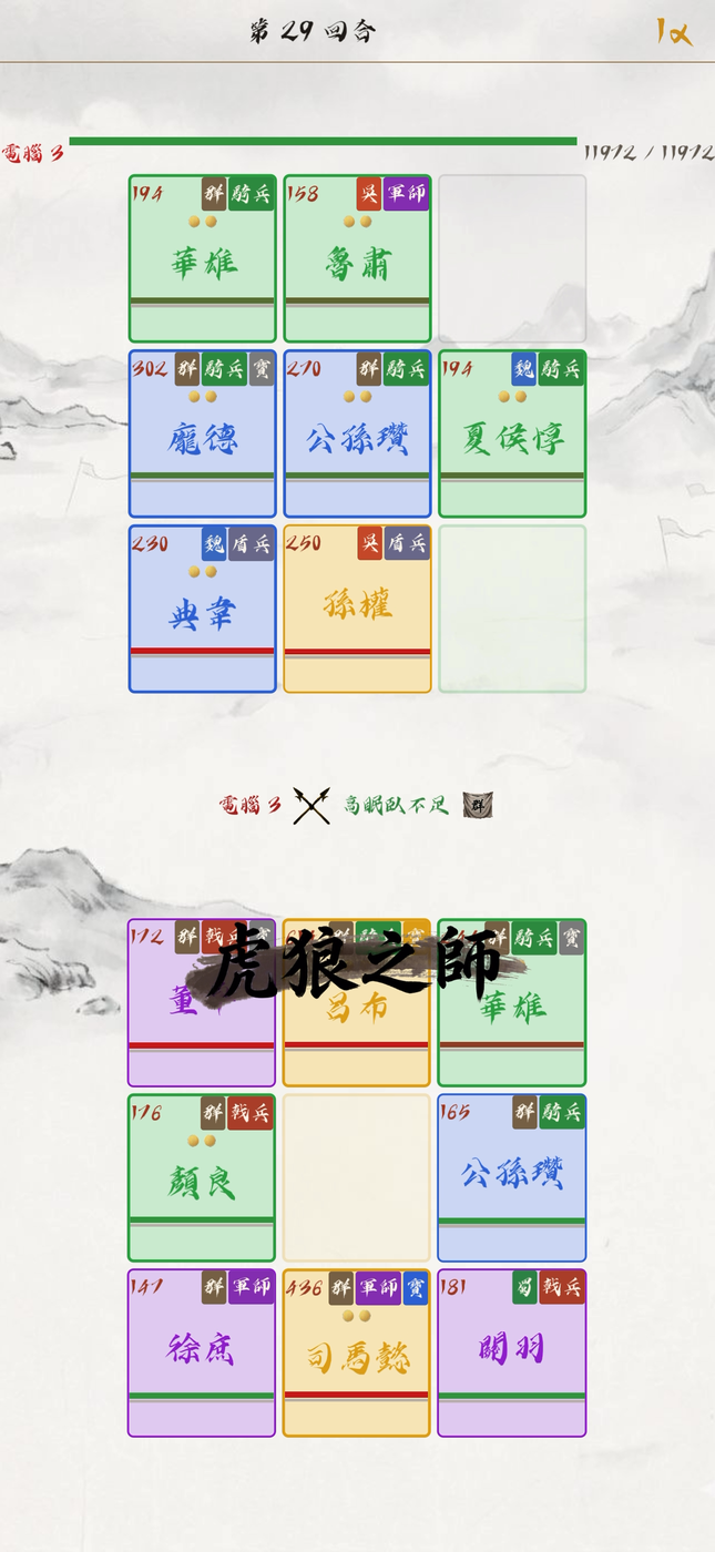 虎狼之師與開場護盾