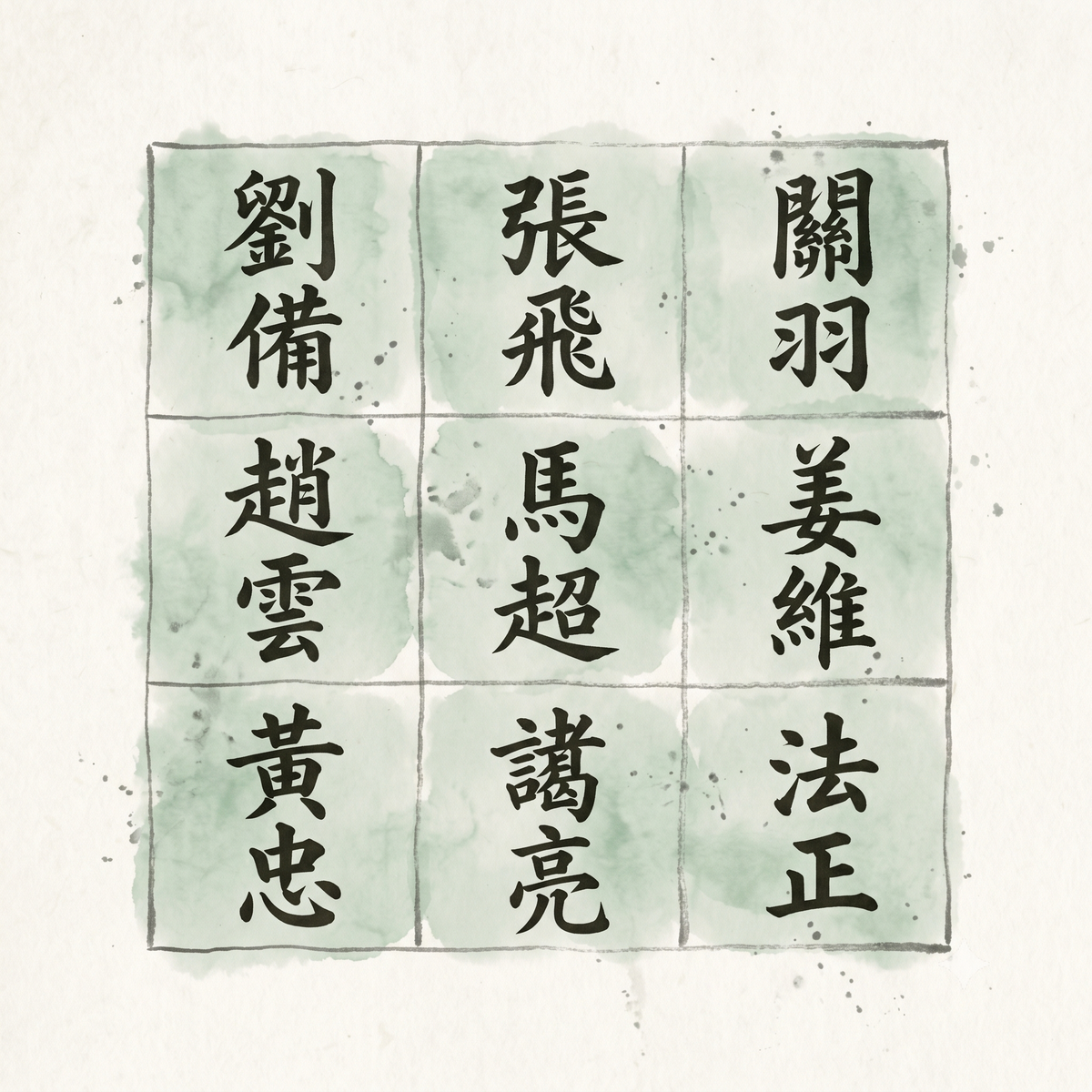 成形陣容字棋全景