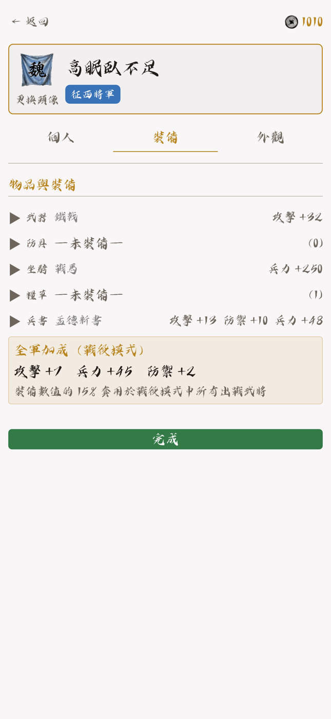 裝備系統總覽